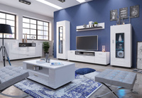 Ravenna RAVV01R – Witryna 1-drzwiowa Biały Alpejski/Czarny/Biały Połysk