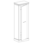 ANTICA-17 - Szafa 1-drzwiowa Kraft Złoty