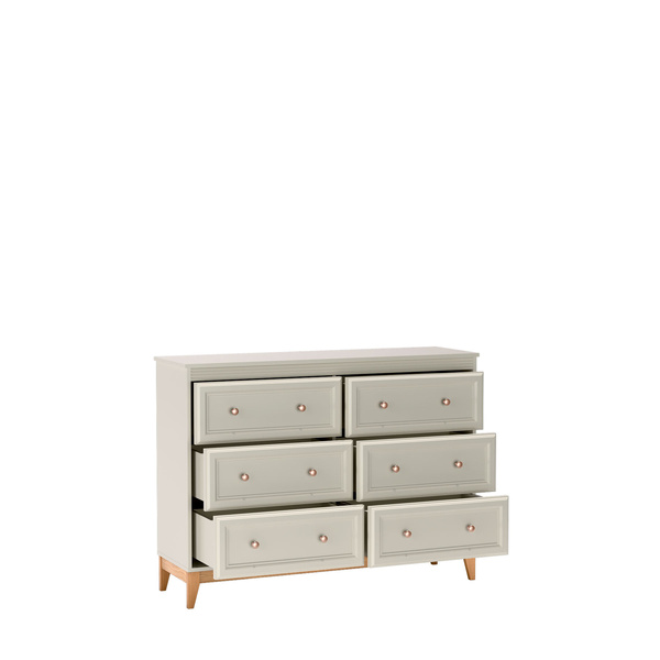 WINDSOR-3 - Komoda 6 Szuflad Cashmere