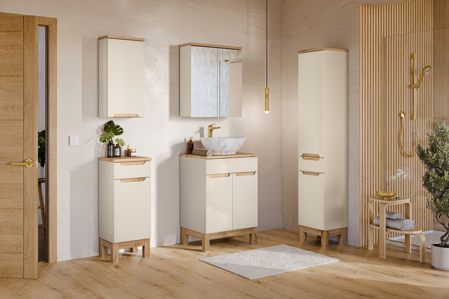 Zestaw Szafka Pod Umywalkę z Blatem 60 cm Bali Cashmere