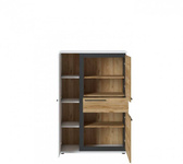 Salinas SAIK03 - Komoda 3D1S Biała/Dąb Catania/Czarna