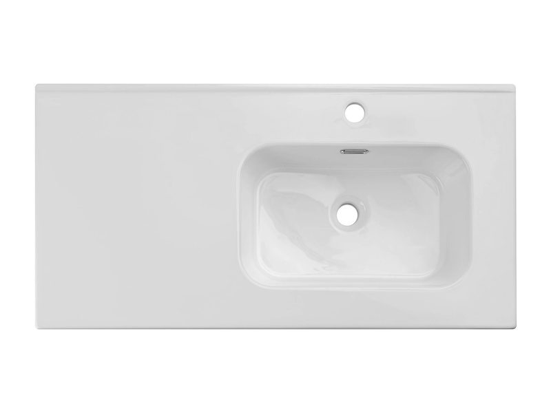 Umywalka Meblowa Ceramiczna 90 cm Prawa GO 2 90CM R DP E-8095-90R Biały Połysk