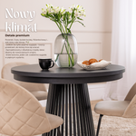 GARDA - Stół Okrągły Rozkładany Czarny Painflow Czarny