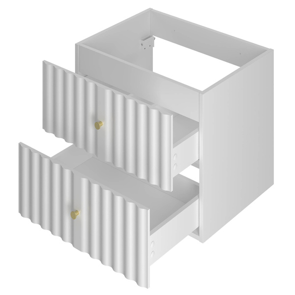 AQUA-02 - Szafka z Umywalką 2S 60cm Biały Mat Zestaw-3