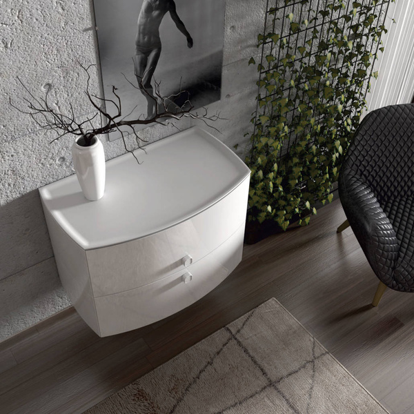 Oristo Szafka pod umywalkę 82 cm 2S LOUIS biała połysk