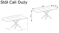 CALI - Duży Stół Rozkładany 160-260 cm Artisan