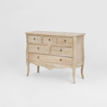 Merano 024B Komoda 6S rustykalna bielona przecierana drewno/mdf