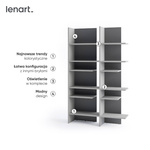 FITT FL-01L - Regał Lewy z Oświetleniem LED Metalic Ciemny/Metalic Jasny