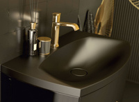 Oristo Szafka pod umywalkę 82 cm 2S LOUIS czarna połysk