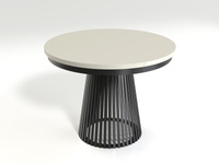 GARDA - Stół Okrągły Rozkładany Cashmere Czarny Mat