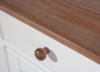 Komoda z szufladami WESTERLAND 4 drewniana biała