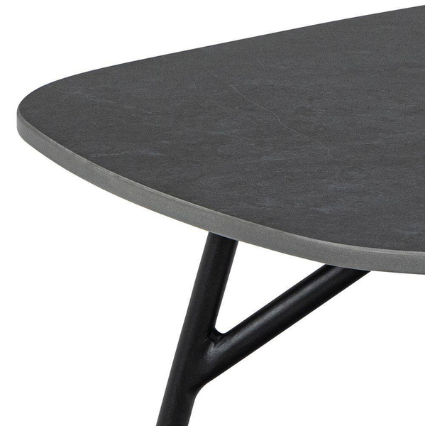 Actona Stolik Kawowy z Ceramicznym Blatem Caracas Czarny Mat