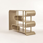 Stilig ST962 Konsola szaro-brązowa sinusoidalne półki