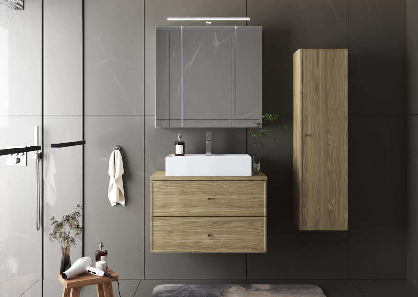 MARCO-01 Szafka Pod Umywalkę 2S 80 cm Dąb Olejowany