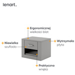 IDEA ID-07 - Stolik Nocny Szary