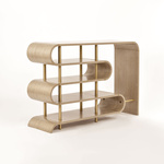 Stilig ST962 Konsola szaro-brązowa sinusoidalne półki