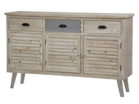 Loano 03D Komoda 3D/3S w stylu retro bielona drewno/mdf