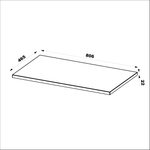 Blat Łazienkowy 80 cm Piasek Pustyni