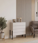 Jukon S - Komoda 4S Kaszmir Czarne Metalowe Nogi