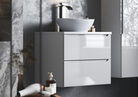 ETNA-02 Szafka pod Umywalkę 2S 60 cm Biały Mat Biały Połysk