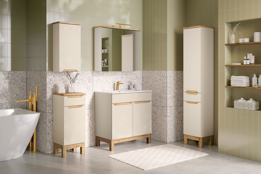 Szafka z Lustrem 80 cm 2D Bali Cashmere