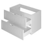 MONA-01 - Szafka pod Umywalkę z Blatem 2S 80cm Biały Mat Zestaw-1