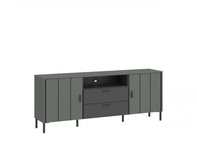 Shirley SHIF01 – Komoda RTV 2D2S Szarozielony/Antracyt/Nadruk