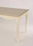 Pesaro 026 Stół 160 x 80 zdobiony prowansalski kremowy beżowy przecierany blat drewno/mdf