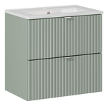 Szafka z umywalką 60 cm Line Reed Green z szufladami