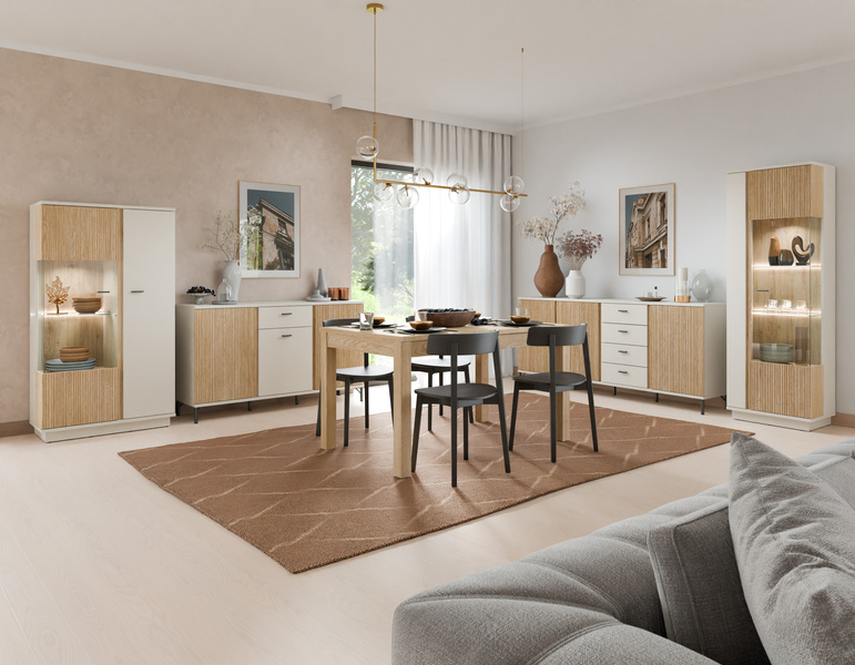 Mosano LUSK101 - Komoda 3D1S Cashmere Dąb Cremona