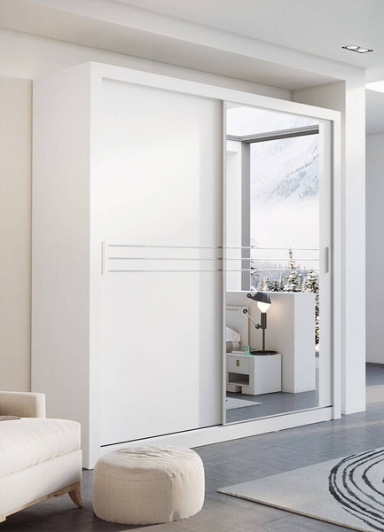 IDEA ID-12 - Szafa Przesuwna 2-drzwiowa Biała