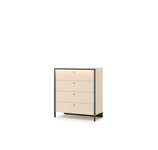 ENNA EN-03 - Komoda 4S z Oświetleniem LED Beżowy Mat Czarny Mat