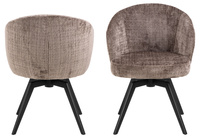 Actona Krzesło Do Jadalni z Podłokietnikiem Darlene Brązowy