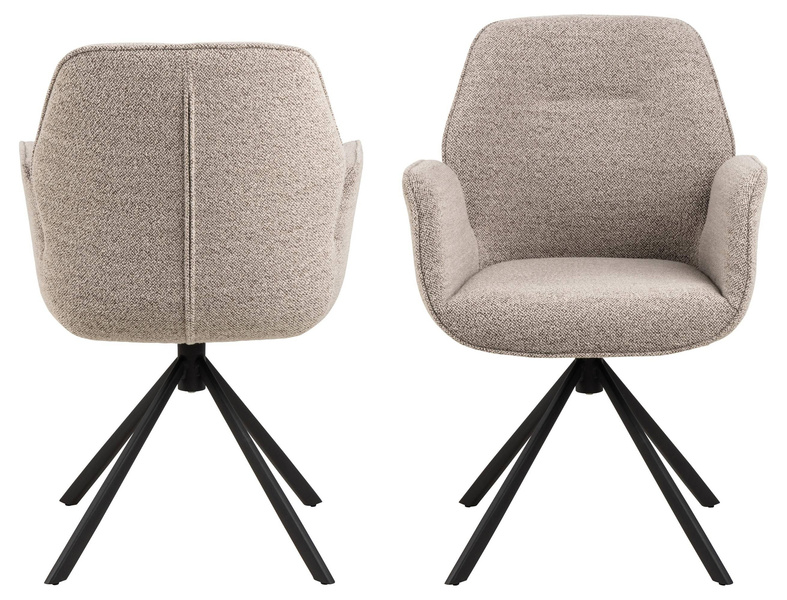 Aura beżowe krzesło z podłokietnikiem