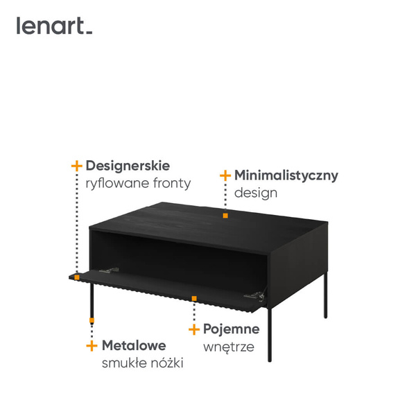 TREND TR-09 - Stolik 1D Czarny