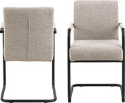 Adele beżowe krzesło z podłokietnikiem