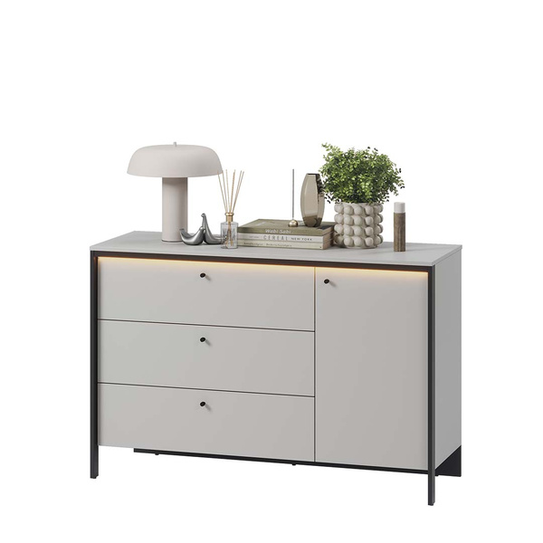 GRIS GS-04 - Komoda 1D3S Szara/Czarna