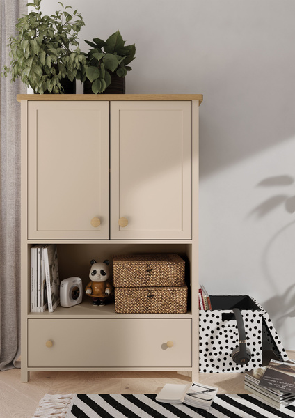 STORY SO-11 - Komoda 2D1S Beż Piaskowy Dąb Vincenza Bielona