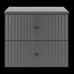 XILO-02 - Szafka pod Umywalkę z Blatem 2S 60cm Szary Mat Zestaw-1