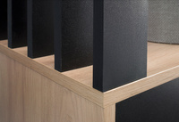 MILO - Garderoba 1-drzwiowa z Lustrem Dąb Artisan Czarny Mat