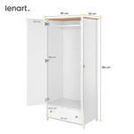 STORY SO-01 - Szafa 2-drzwiowa Biała/Dąb Nash