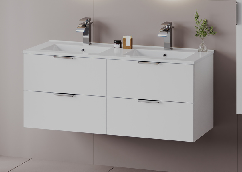 PILE-02 Szafka Pod Umywalkę 2S 60 cm Biały Mat