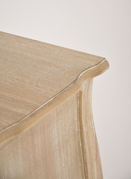 Merano 010B Komoda 3S rustykalna bielona przecierana drewno/mdf