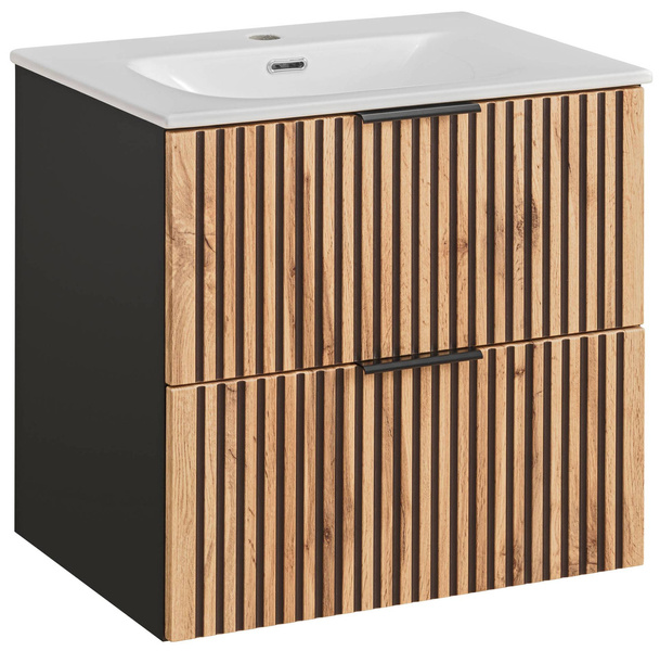 Szafka pod umywalkę 60 cm 2S Xilo Black Wotan