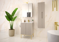 ASPEN-09 - Szafka Pod Umywalkę 2D 60cm Kaszmir Złoty Stelaż