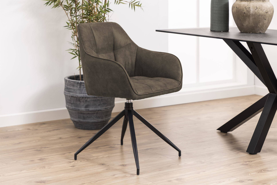 Brenda Krzesło Do Jadalni Z Podłokietnikiem Jasnobrązowe