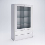 Roma RM-112-WB - Witryna 2D2S Biały Mat Biały Połysk