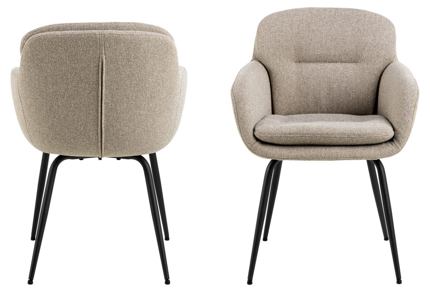 Actona Krzesło z Podłokietnikiem Dora Beżowy