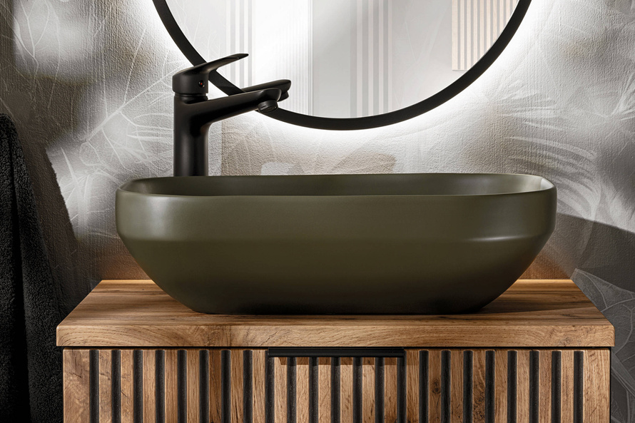 Umywalka Nablatowa Ceramiczna UN-NELI-MFG Zielony Mat