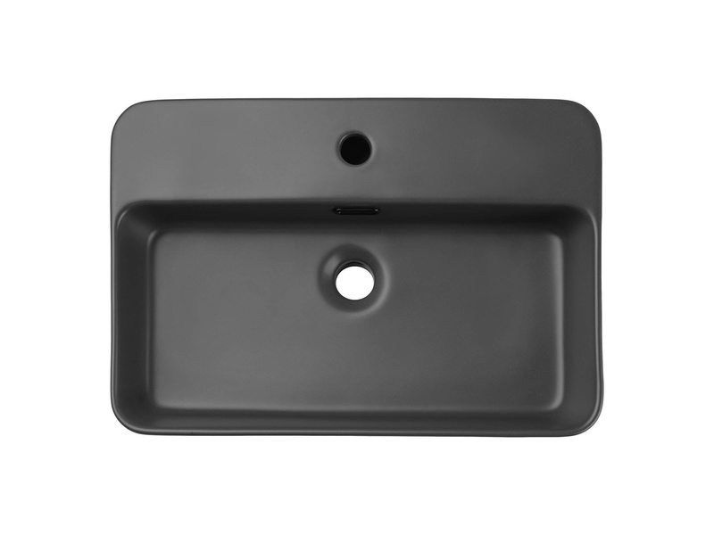 Umywalka Nablatowa Ceramiczna TRUST 2 MATT DARK GREY E-6282 Ciemny Szary Mat